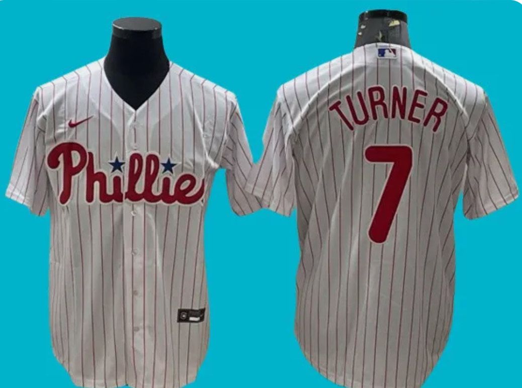 2024 MLB Men Philadelphia Phillies #7 Turner Nike White Home Limited Player Jersey